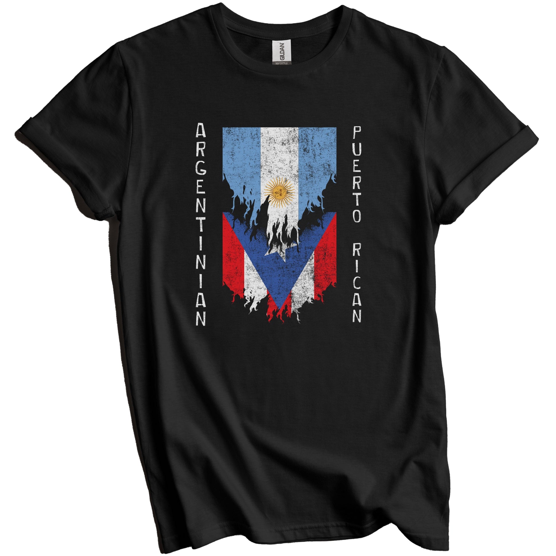 Argentinian Puerto Rican Flags Ripped Torn Argentina Puerto Rico T-Shirt
