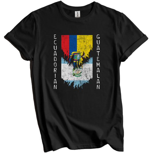 Ecuadorian Guatemalan Flags Ripped Torn Ecuador Guatemala T-Shirt