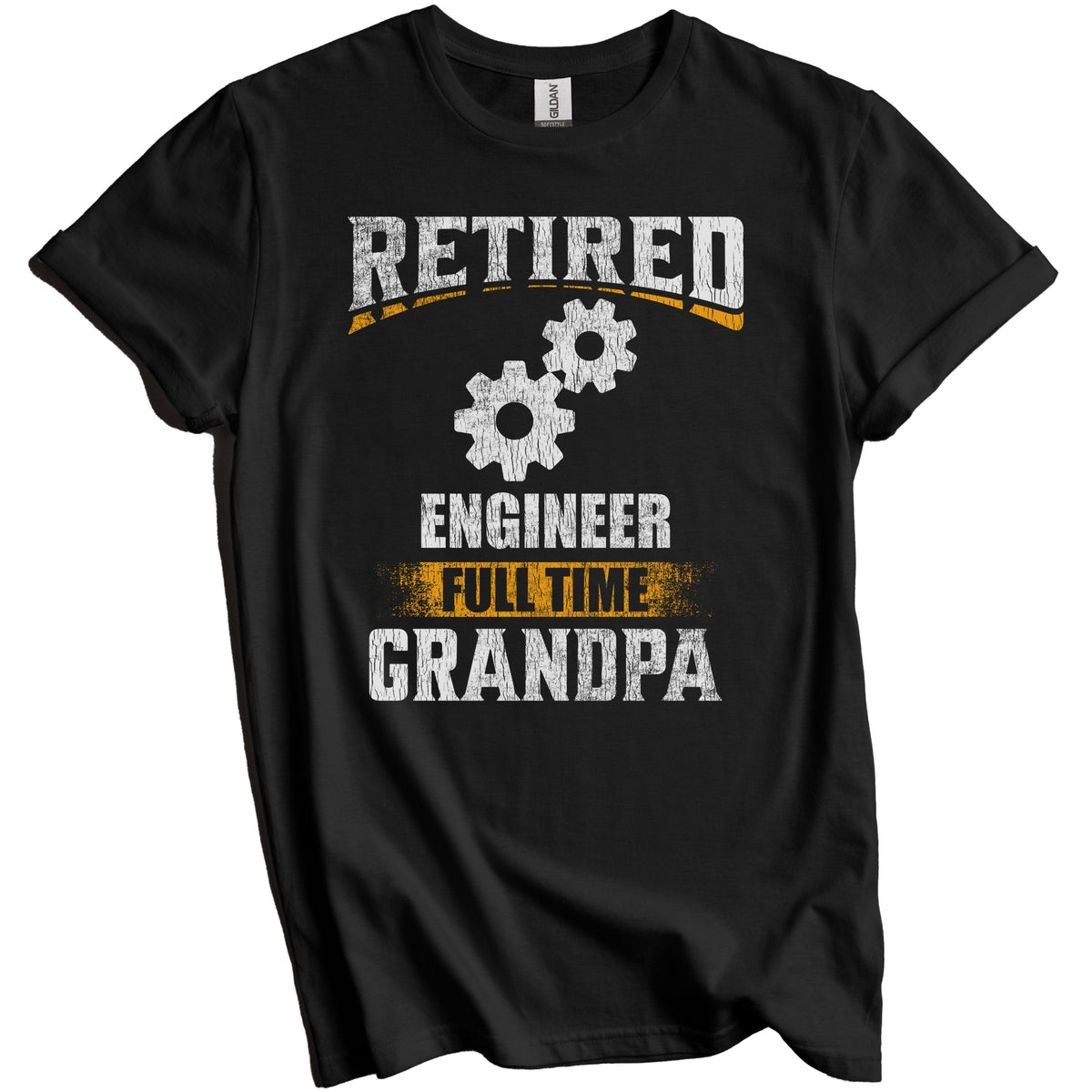Retired Engineer Full Time Grandpa Funny Grandparent T-Shirt - Retirement Party Gift