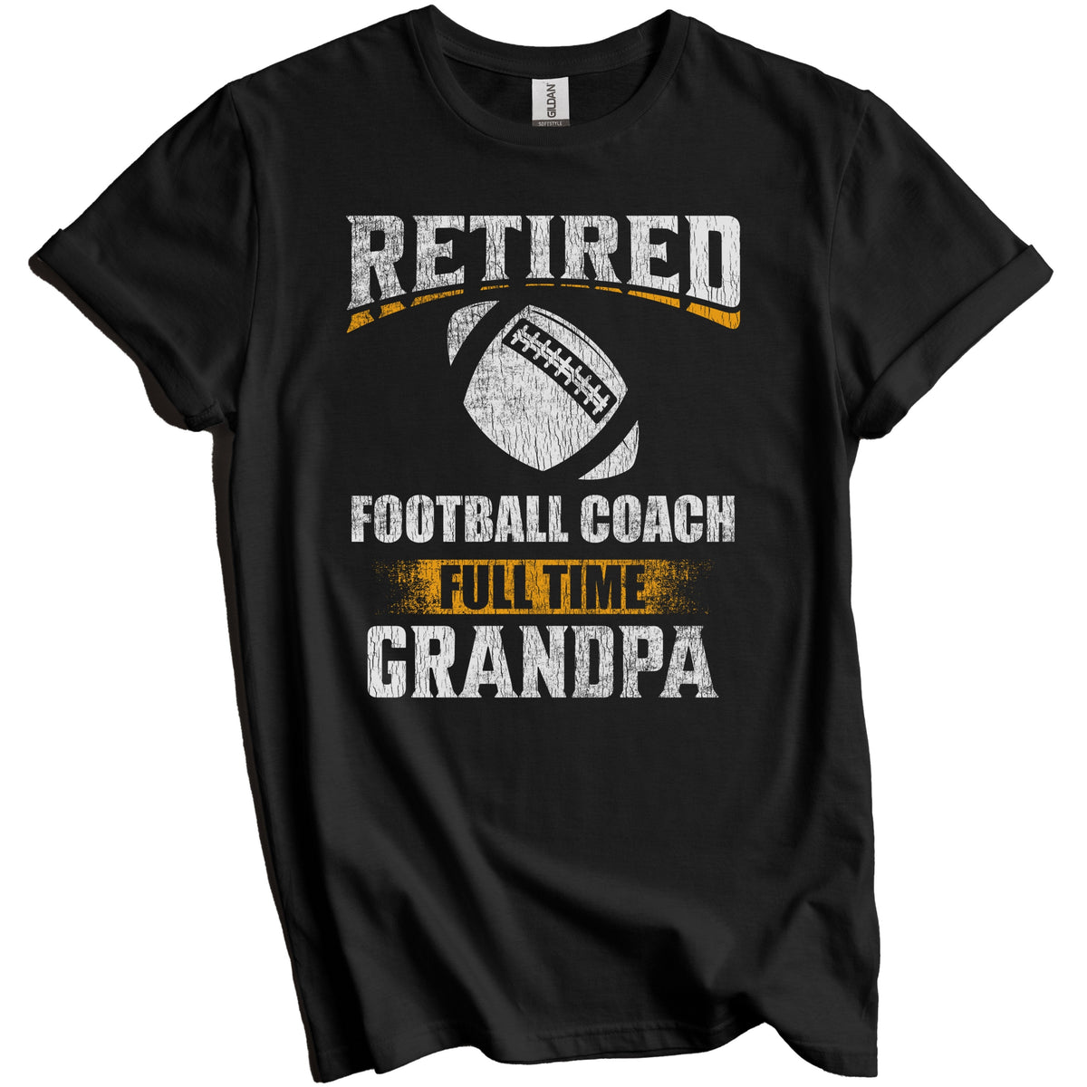 Retired Football Coach Full Time Grandpa Funny Grandparent T-Shirt - Retirement Party Gift