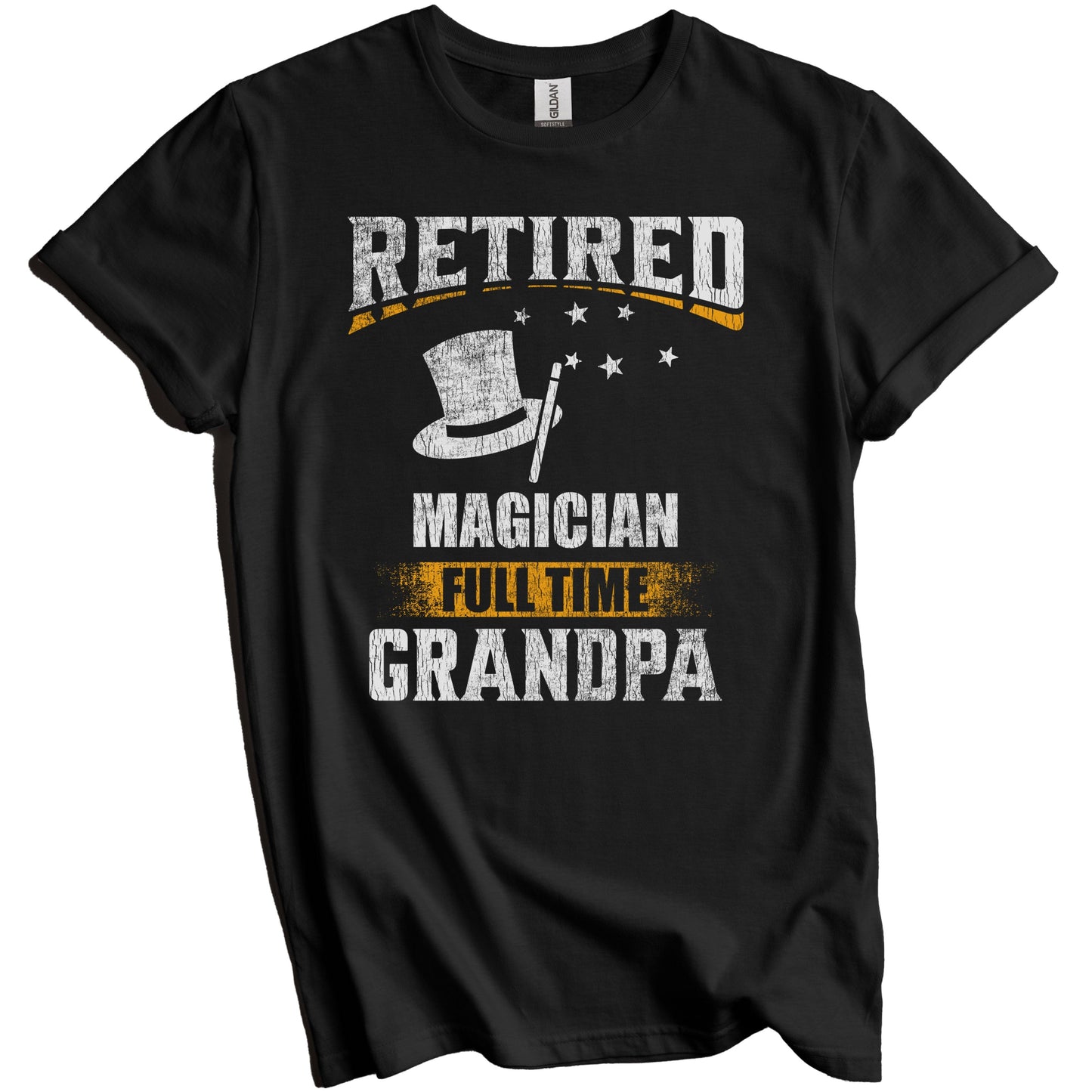 Retired Magician Full Time Grandpa Funny Grandparent T-Shirt - Retirement Party Gift