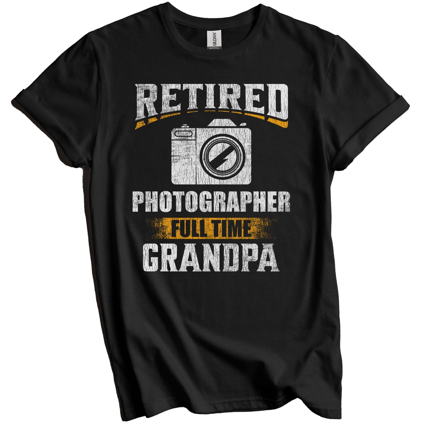 Retired Photographer Full Time Grandpa Funny Grandparent T-Shirt - Retirement Party Gift