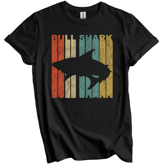 Retro Bull Shark Distressed Vintage Shark T-Shirt