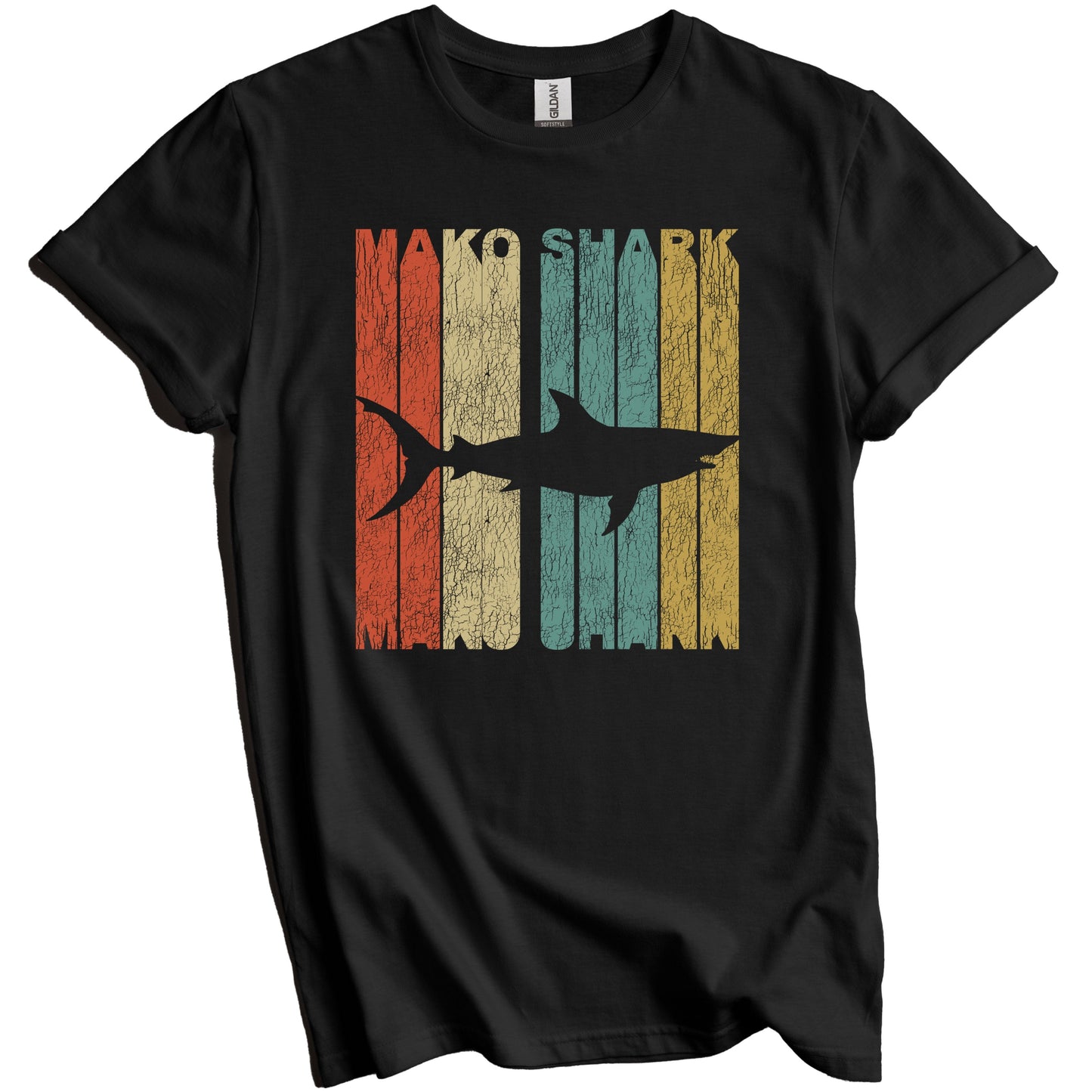 Retro Mako Shark Distressed Vintage Shark T-Shirt