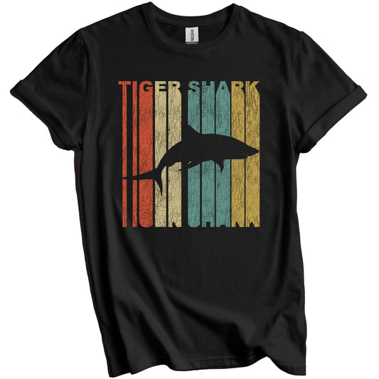 Retro Tiger Shark Distressed Vintage Shark T-Shirt