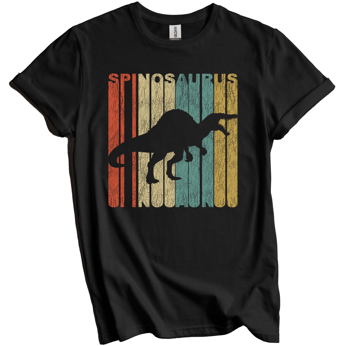 Retro Spinosaurus Distressed Vintage Dinosaur T-Shirt