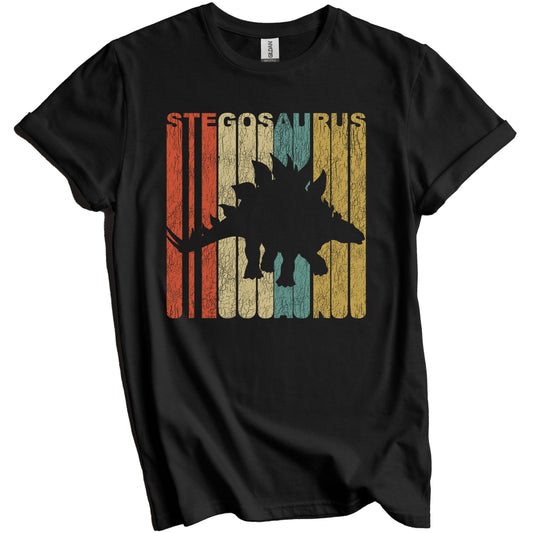 Retro Stegosaurus Distressed Vintage Dinosaur T-Shirt