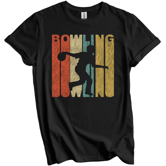 Retro Bowling Distressed Vintage Bowler T-Shirt