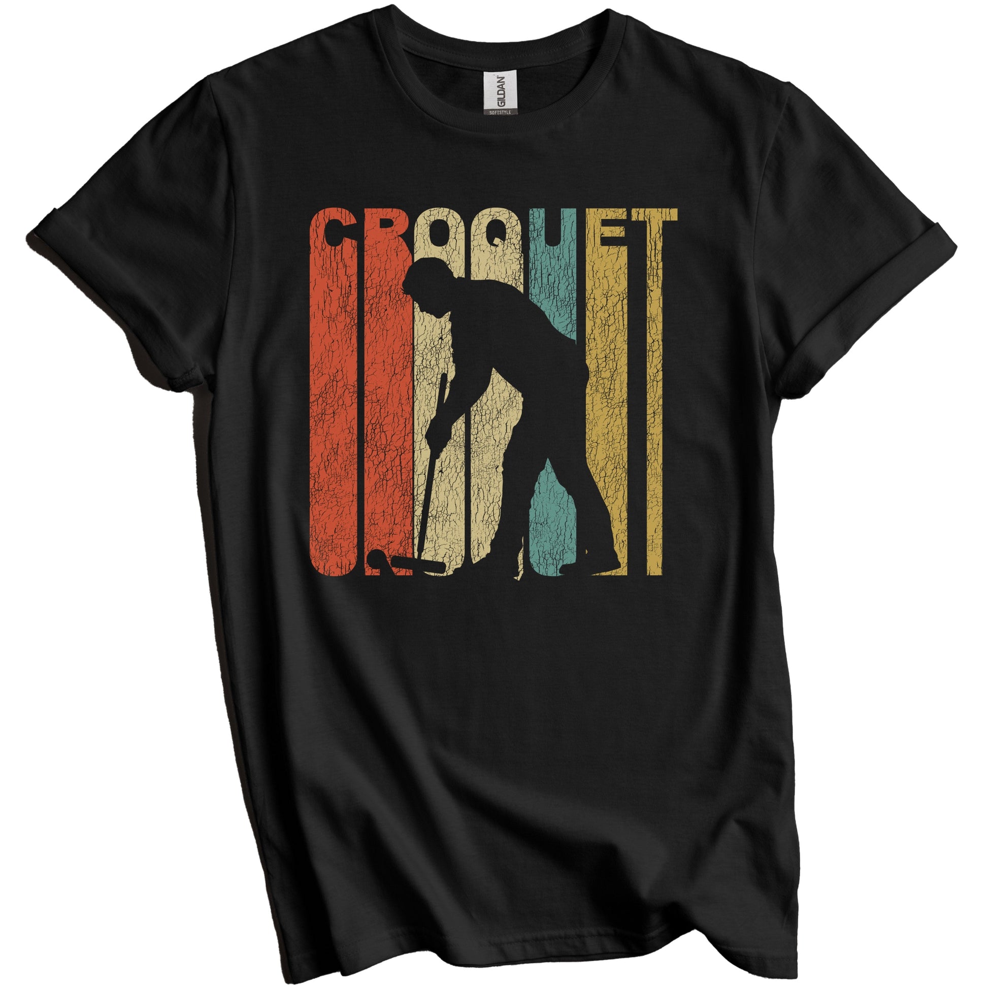 Retro Croquet Distressed Vintage Croquet Player T-Shirt