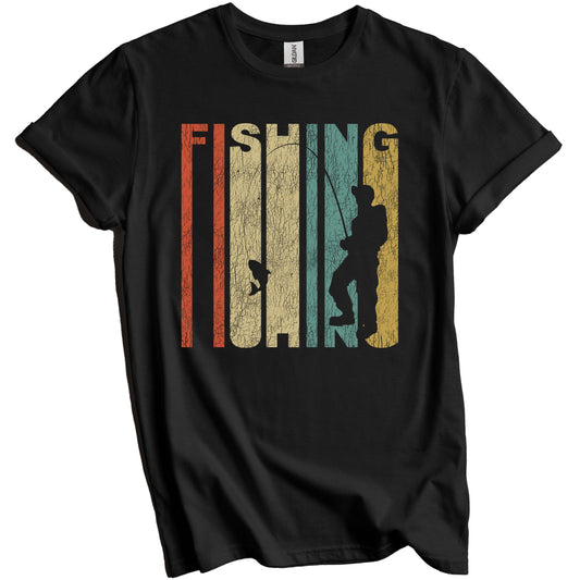 Retro Fishing Distressed Vintage Fisherman T-Shirt