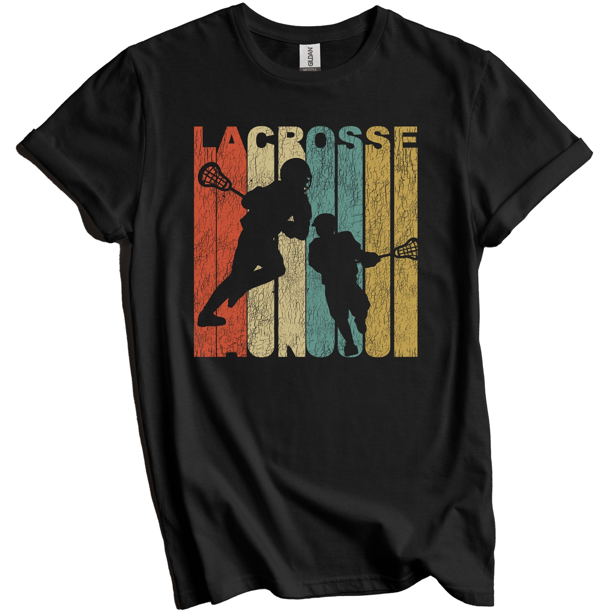 Retro Lacrosse Distressed Vintage Sports T-Shirt