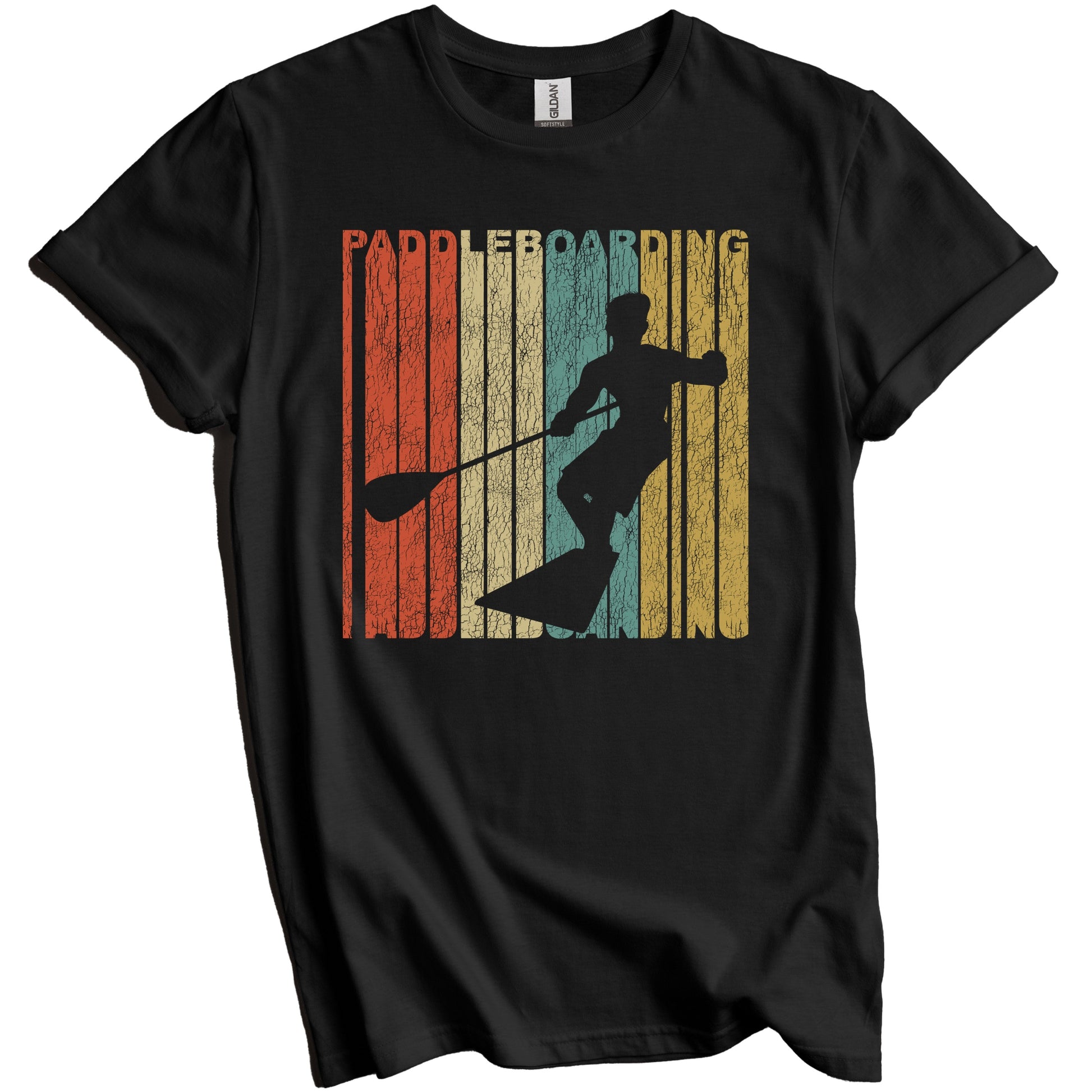Retro Paddleboarding Distressed Vintage Paddleboard T-Shirt