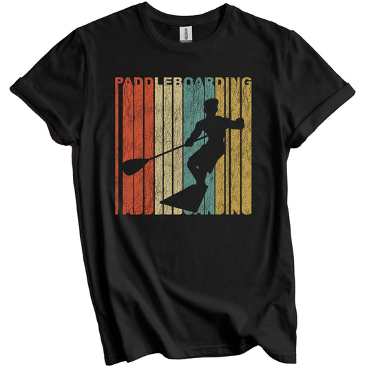 Retro Paddleboarding Distressed Vintage Paddleboard T-Shirt