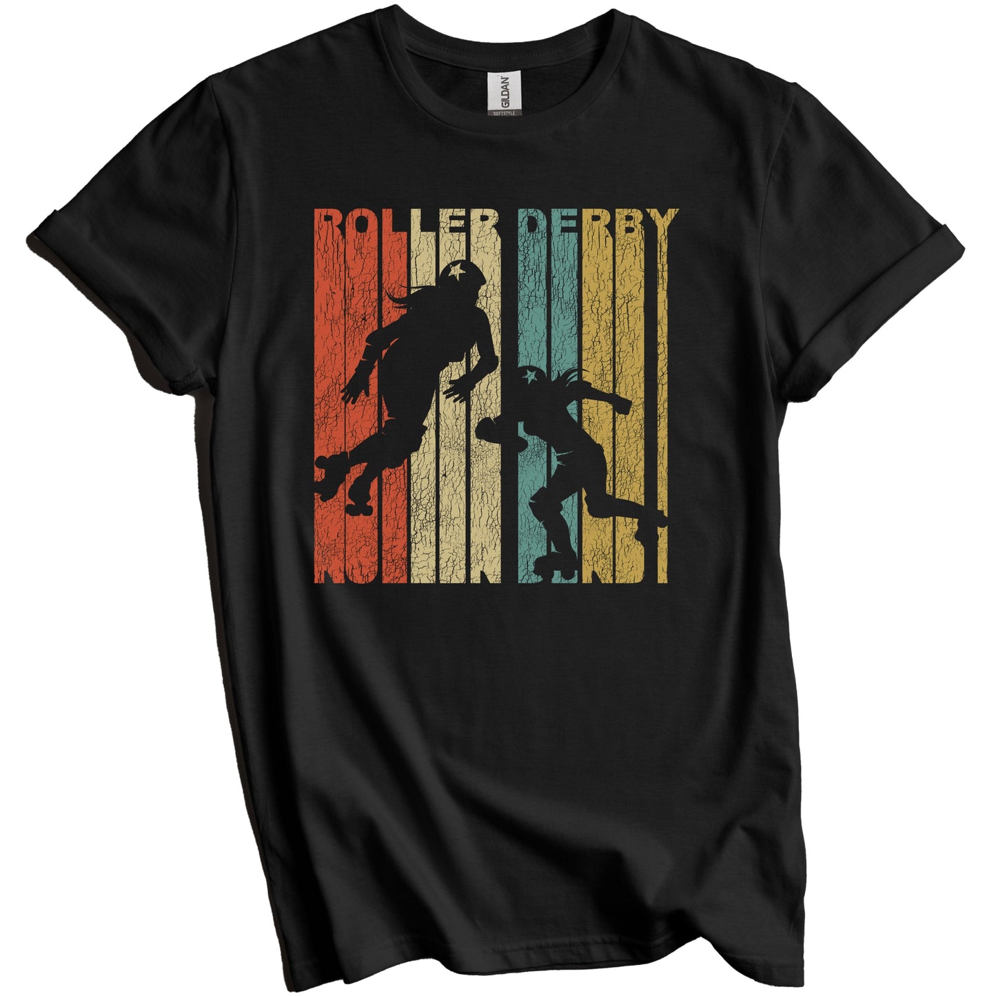 Retro Roller Derby Distressed Vintage Girls Sports T-Shirt