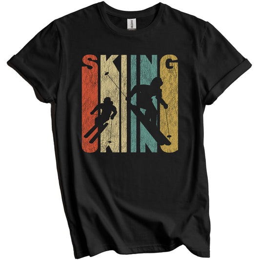 Retro Skiing Distressed Vintage Skier T-Shirt