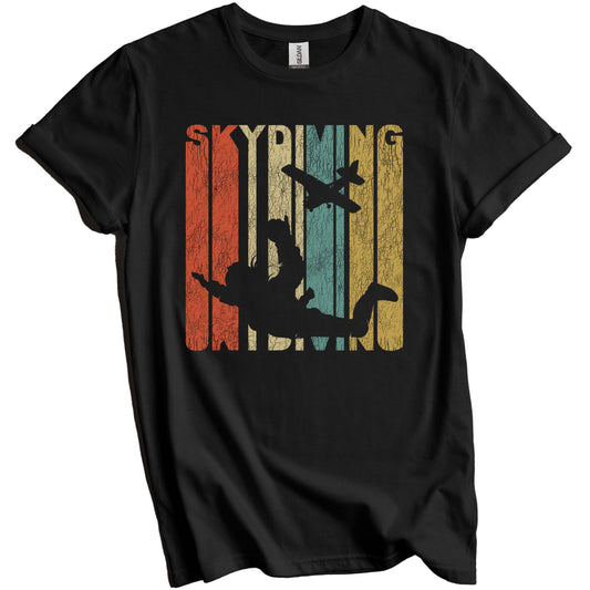 Retro Skydiving Distressed Vintage Skydiver T-Shirt