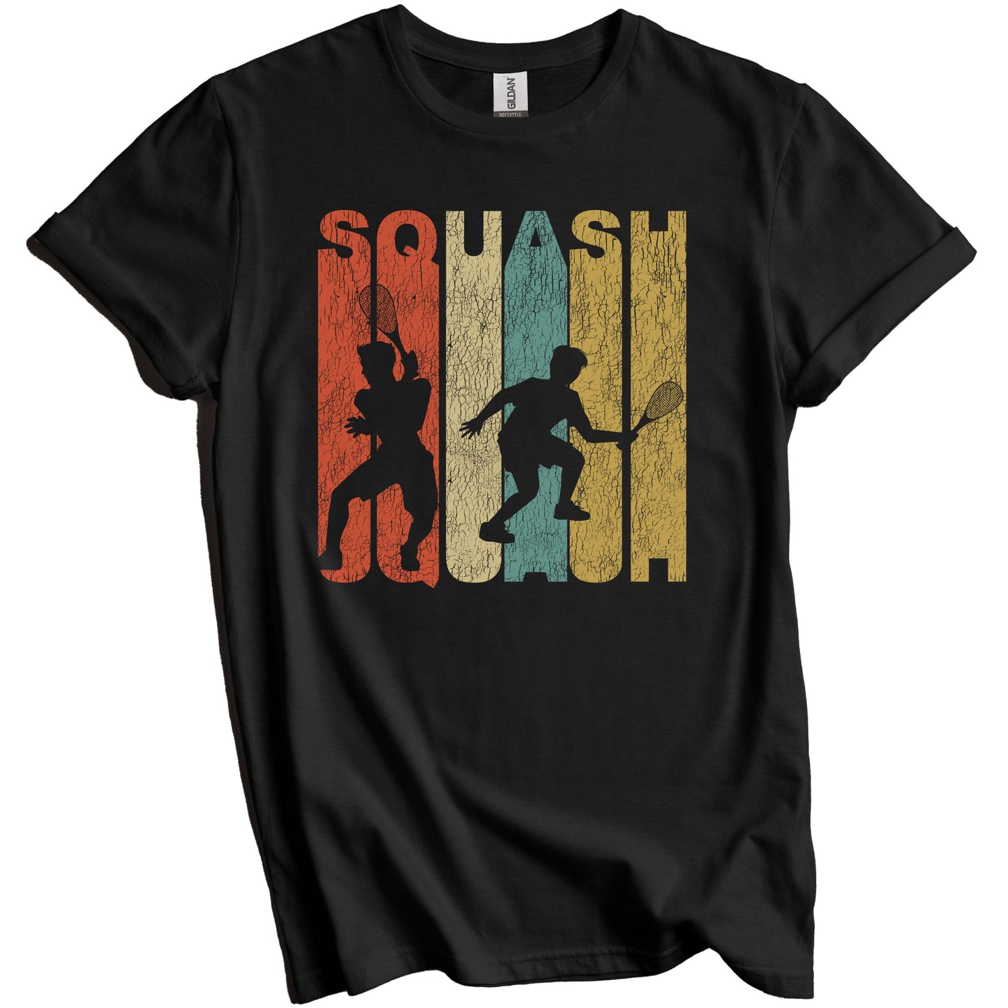 Retro Squash Distressed Vintage Sports T-Shirt
