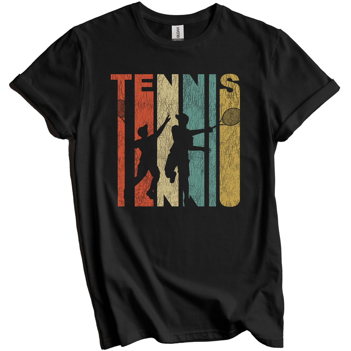 Retro Tennis Distressed Vintage Sports T-Shirt