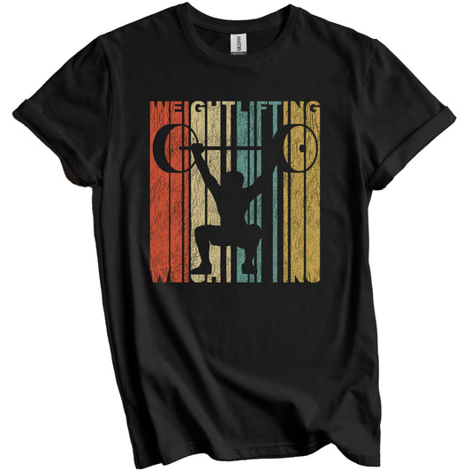 Retro Weightlifting Distressed Vintage Weightlifter T-Shirt