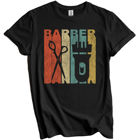 Retro Barber Distressed Vintage Hairdresser T-Shirt
