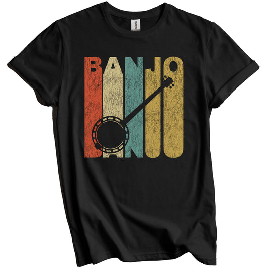Retro Banjo Distressed Banjo Player Vintage Music T-Shirt