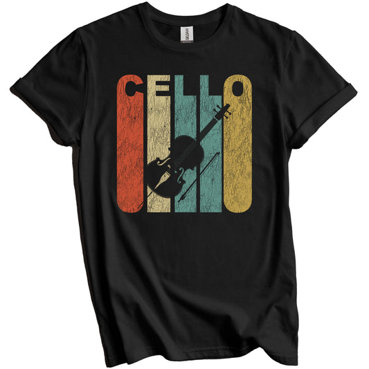 Retro Cello Distressed Cellist Vintage Music T-Shirt