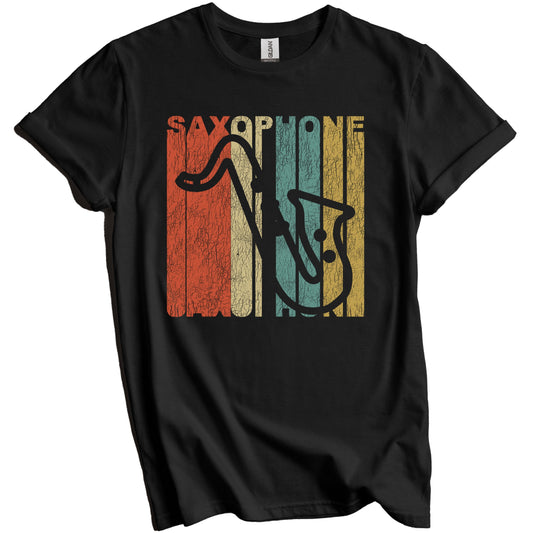 Retro Saxophone Distressed Sax Player Vintage Music T-Shirt