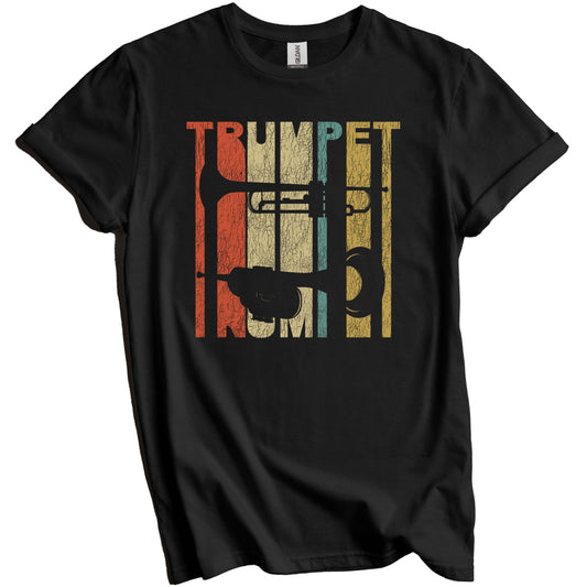 Retro Trumpet Distressed Trumpeter Vintage Music T-Shirt