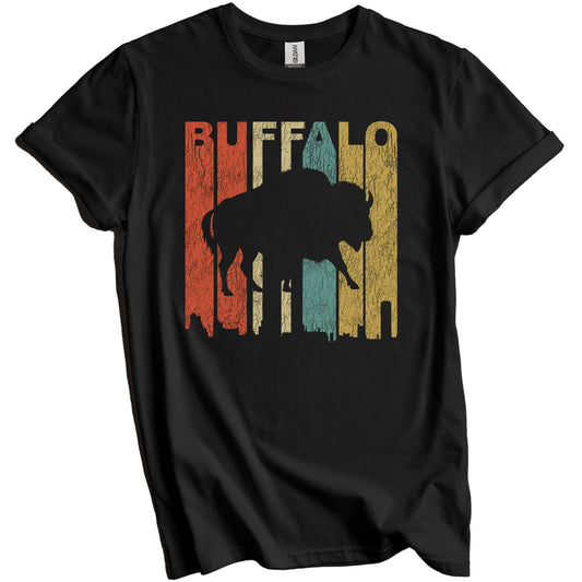 Retro Buffalo Distressed Skyline Vintage Buffalo New York T-Shirt