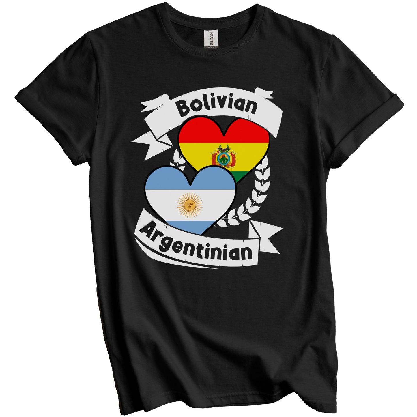Bolivian Argentinian Heart Flags Bolivia Argentina T-Shirt
