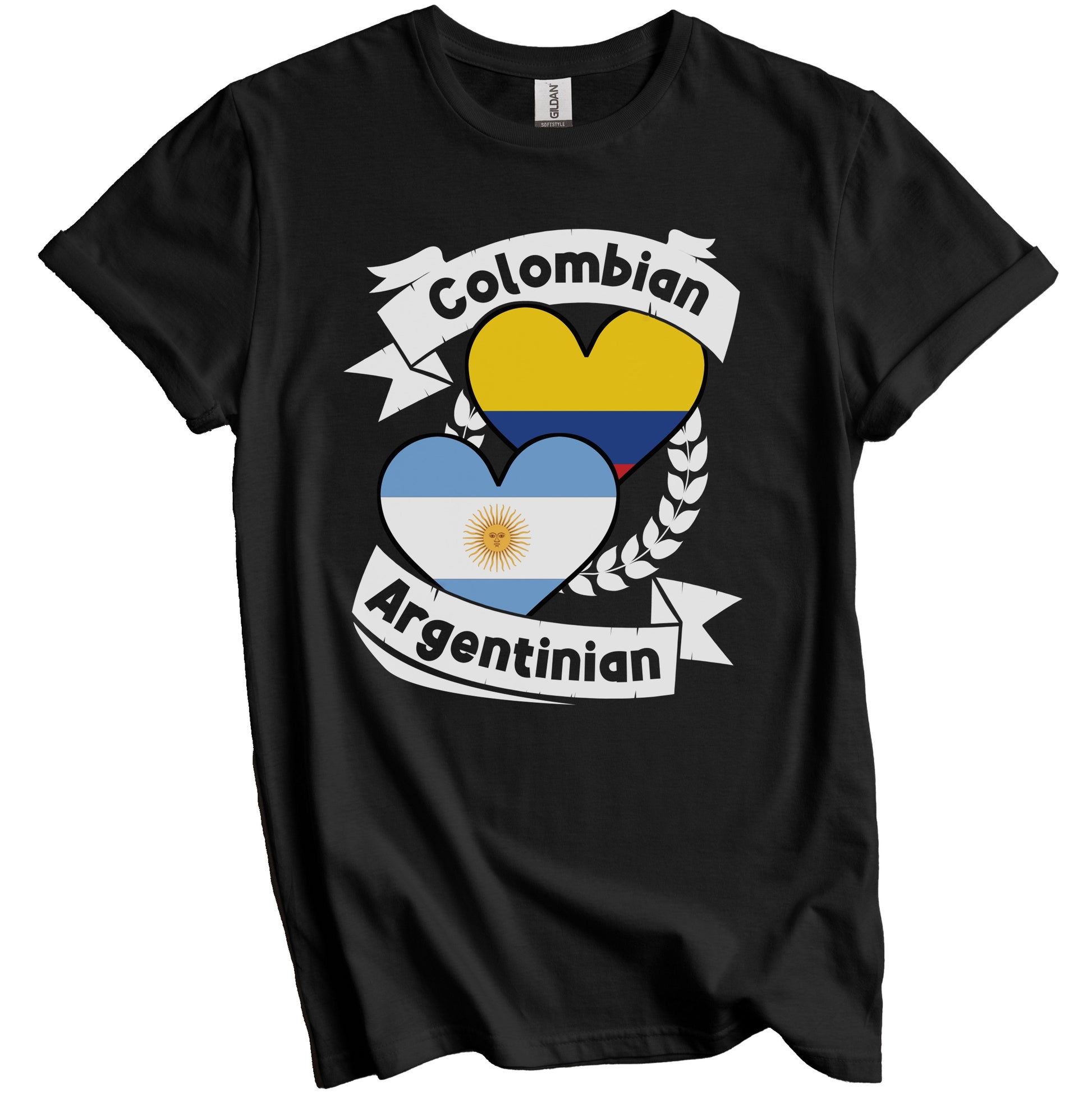 Colombian Argentinian Heart Flags Colombia Argentina T-Shirt