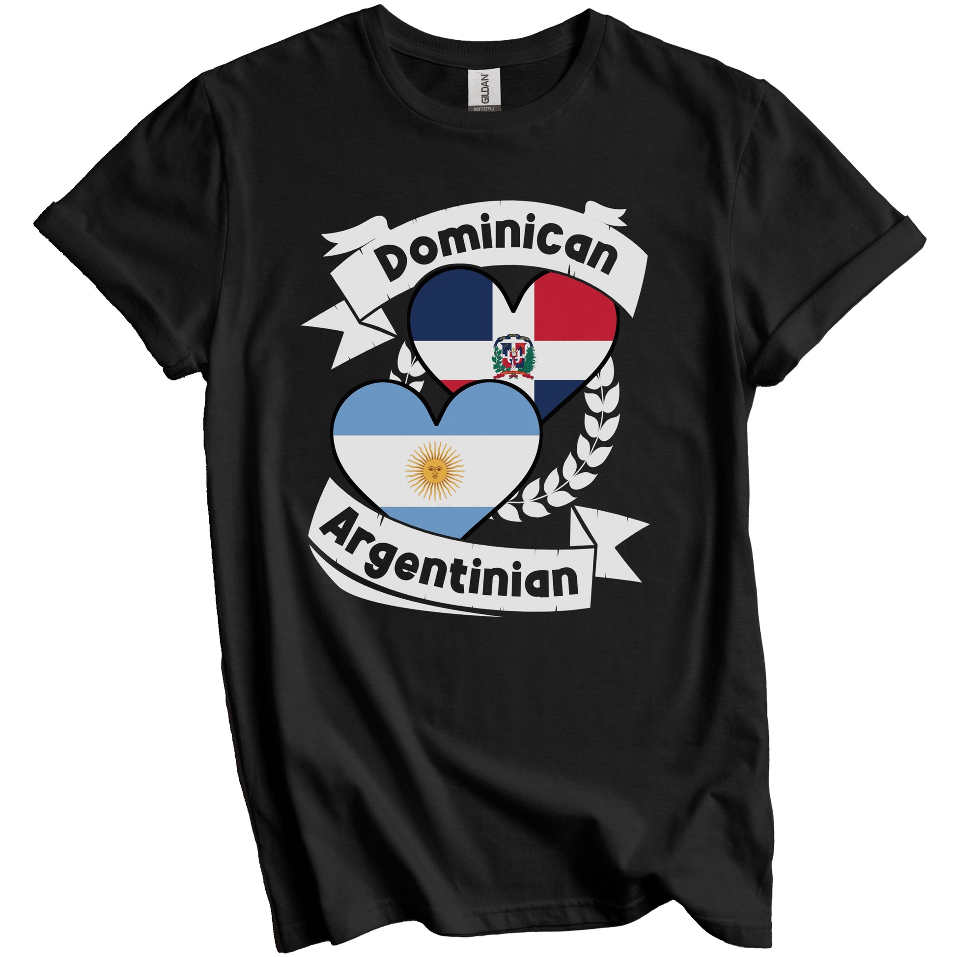Dominican Argentinian Heart Flags Dominican Republic Argentina T-Shirt