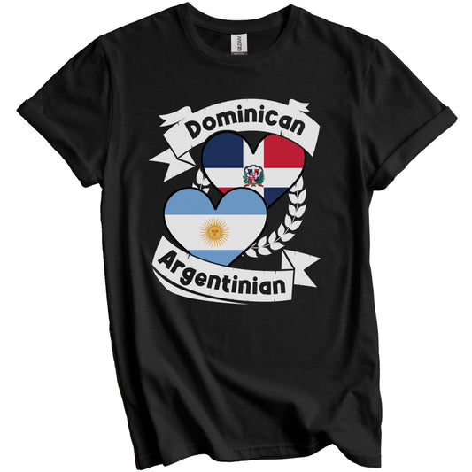 Dominican Argentinian Heart Flags Dominican Republic Argentina T-Shirt