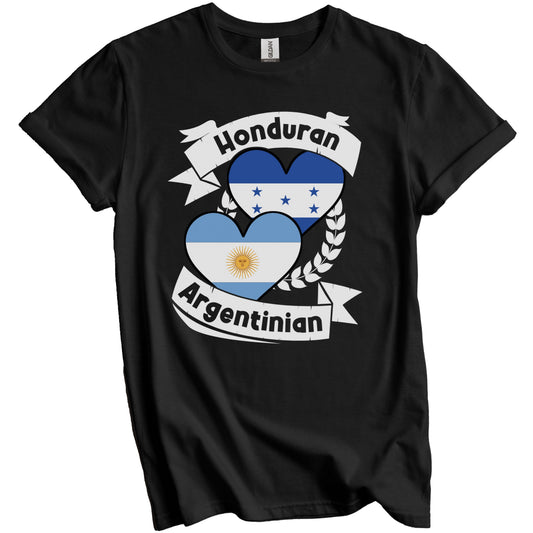Honduran Argentinian Heart Flags Honduras Argentina T-Shirt