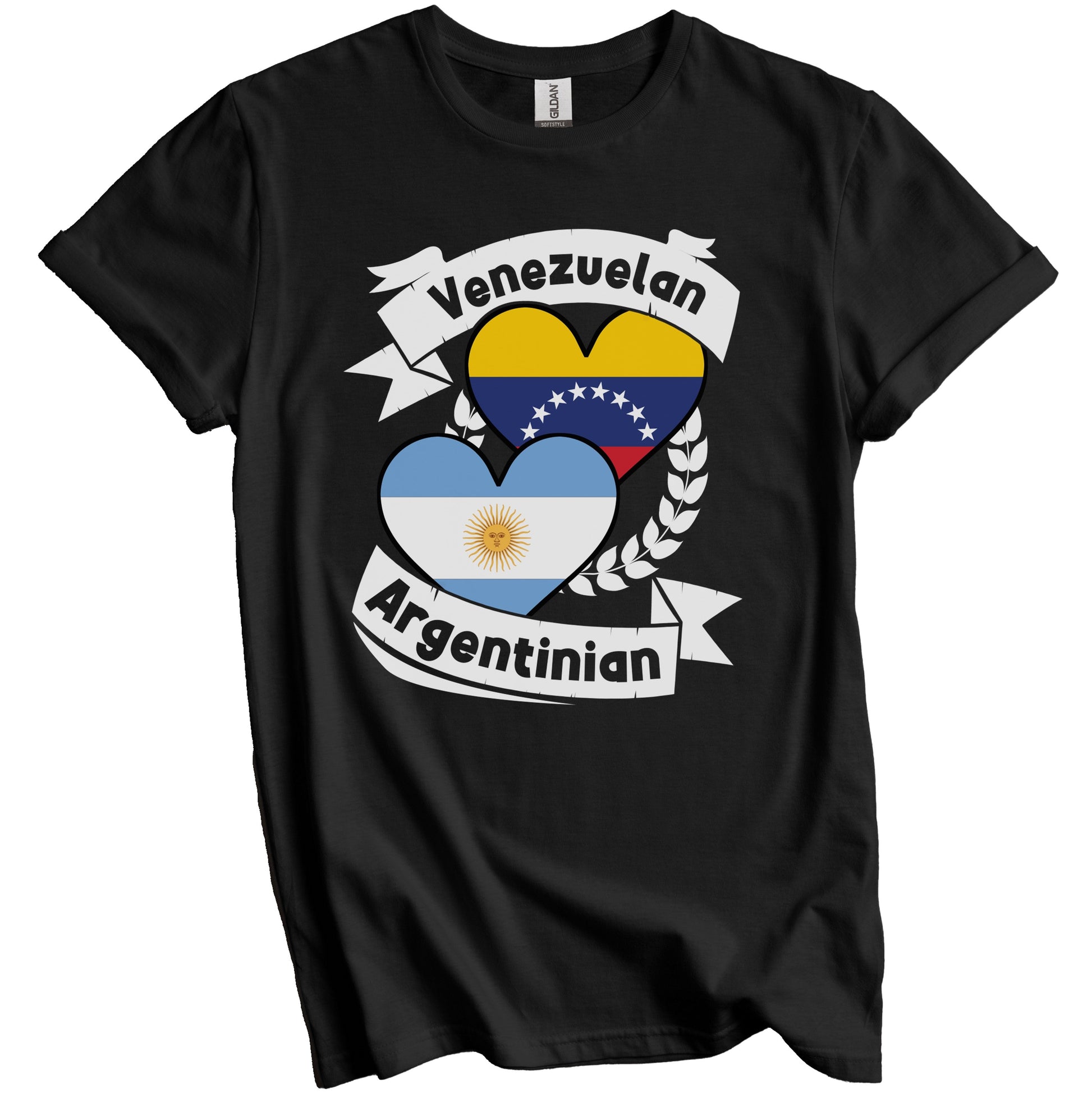 Venezuelan Argentinian Heart Flags Venezuela Argentina T-Shirt