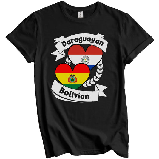 Paraguayan Bolivian Heart Flags Paraguay Bolivia T-Shirt