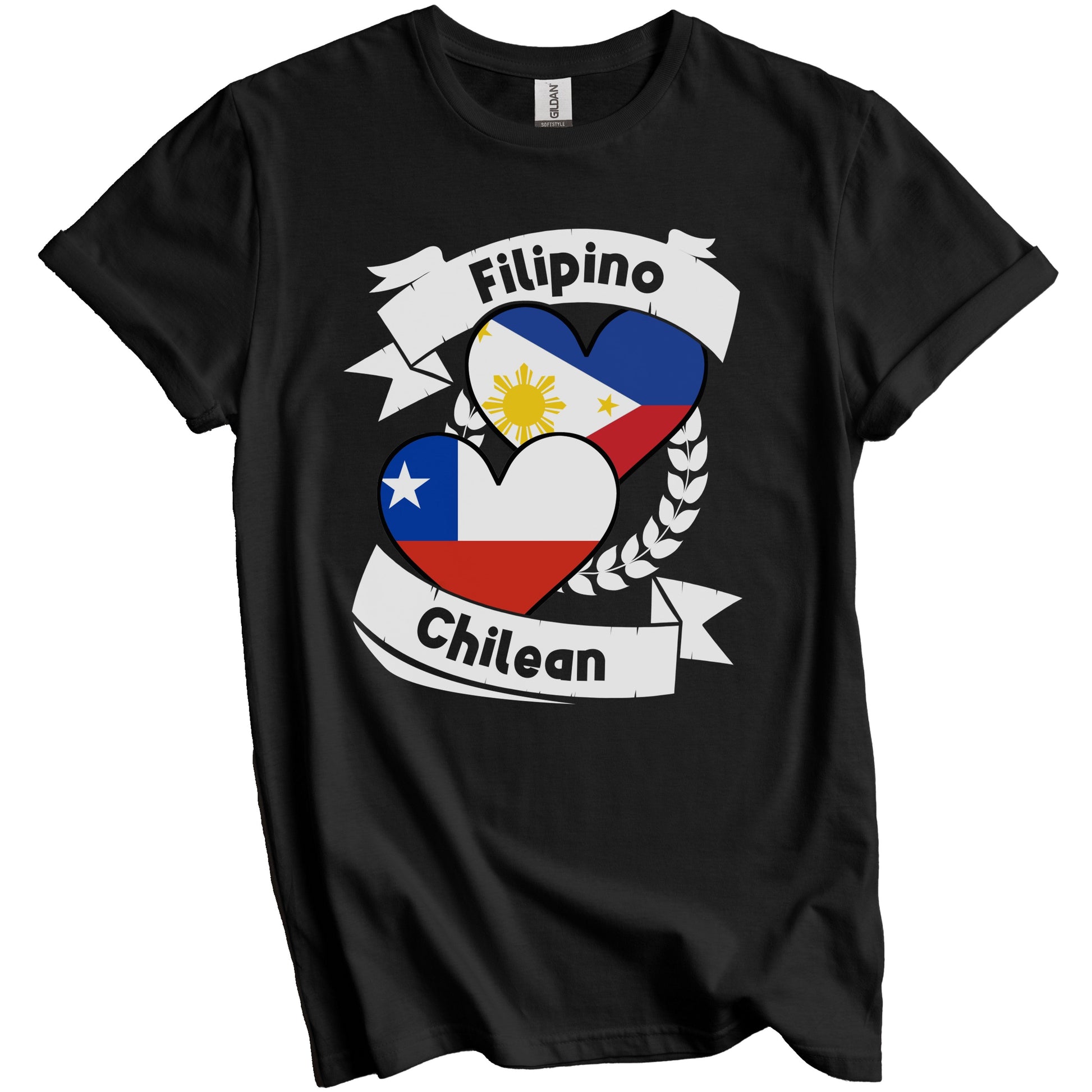 Filipino Chilean Heart Flags Philippines Chile T-Shirt