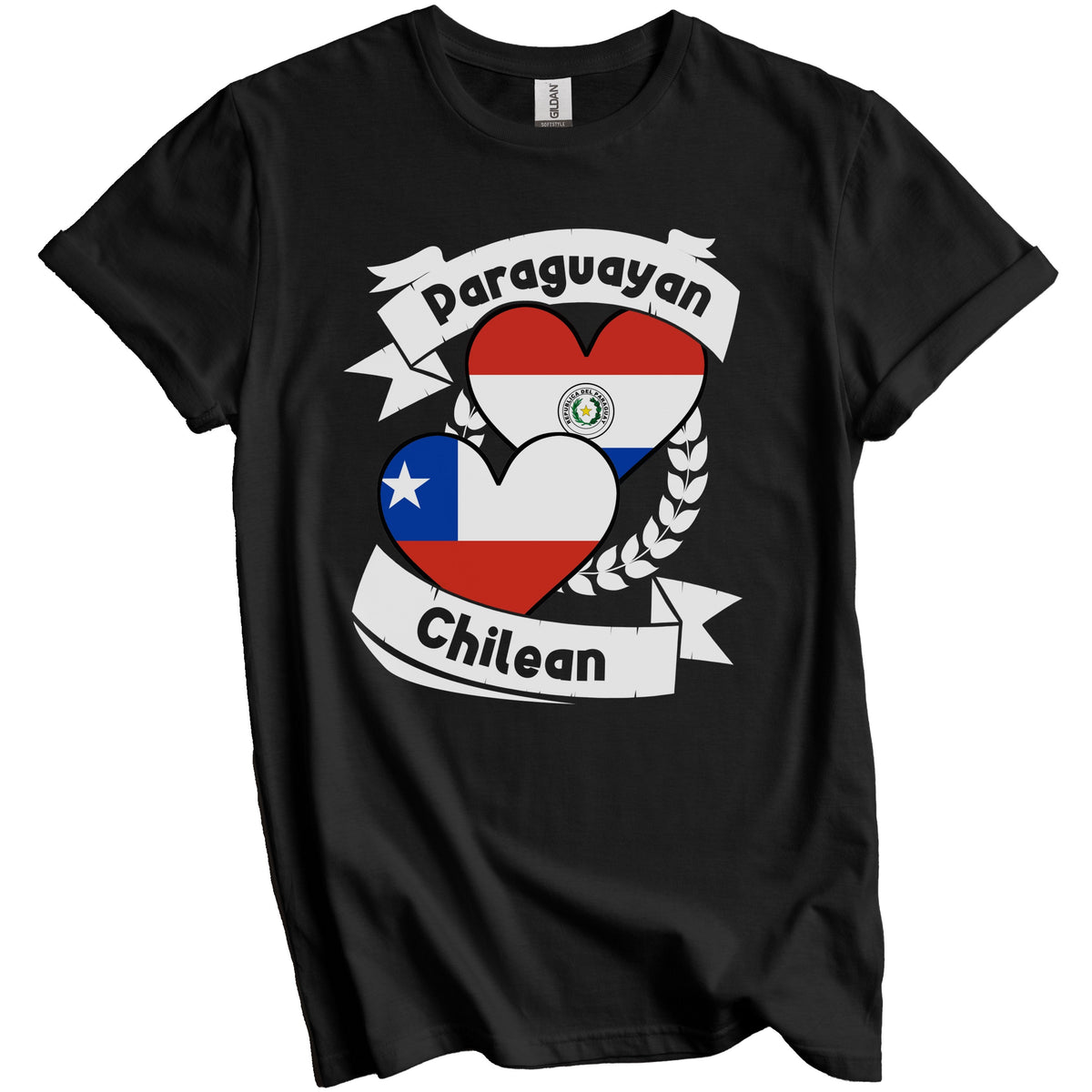 Paraguayan Chilean Heart Flags Paraguay Chile T-Shirt