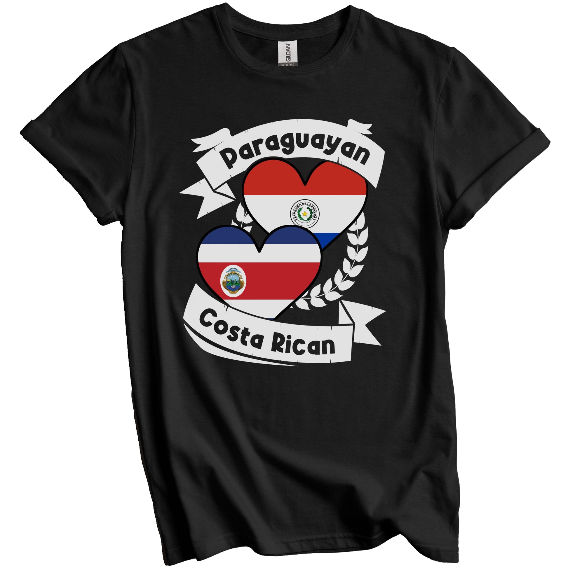 Paraguayan Costa Rican Heart Flags Paraguay Costa Rica T-Shirt