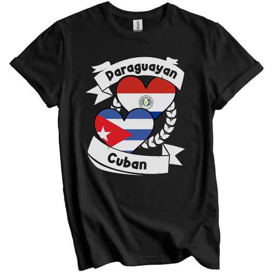 Paraguayan Cuban Heart Flags Paraguay Cuba T-Shirt