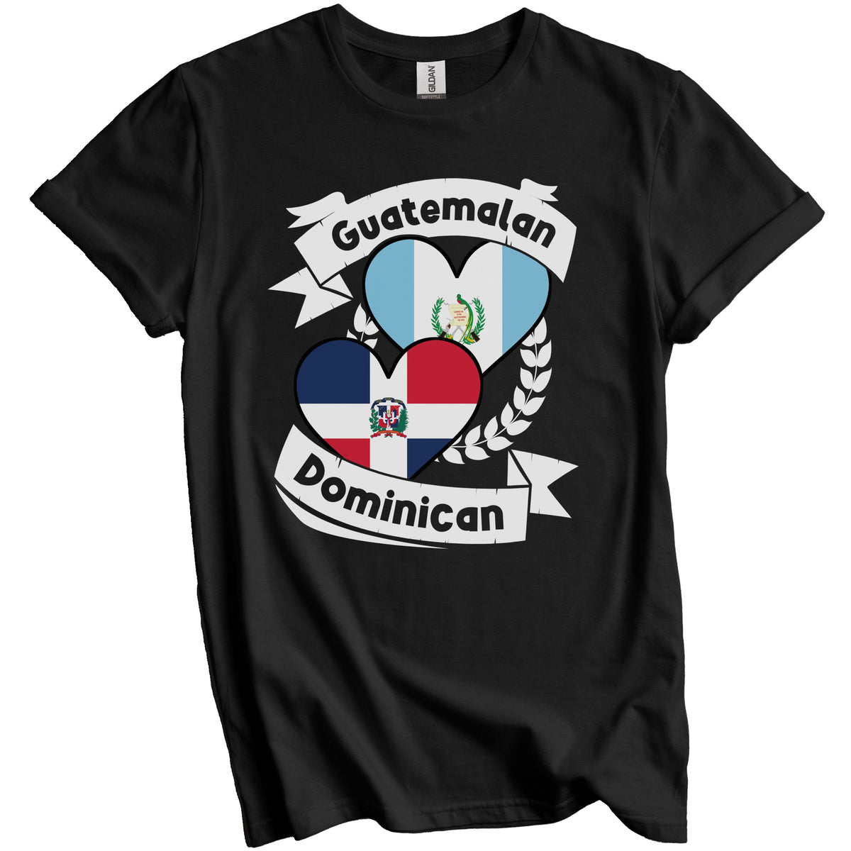 Guatemalan Dominican Heart Flags Guatemala Dominican Republic T-Shirt