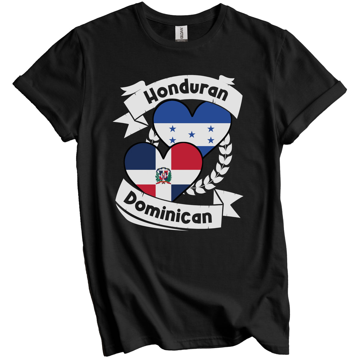 Honduran Dominican Heart Flags Honduras Dominican Republic T-Shirt