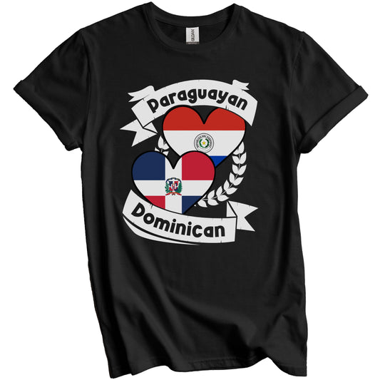 Paraguayan Dominican Heart Flags Paraguay Dominican Republic T-Shirt