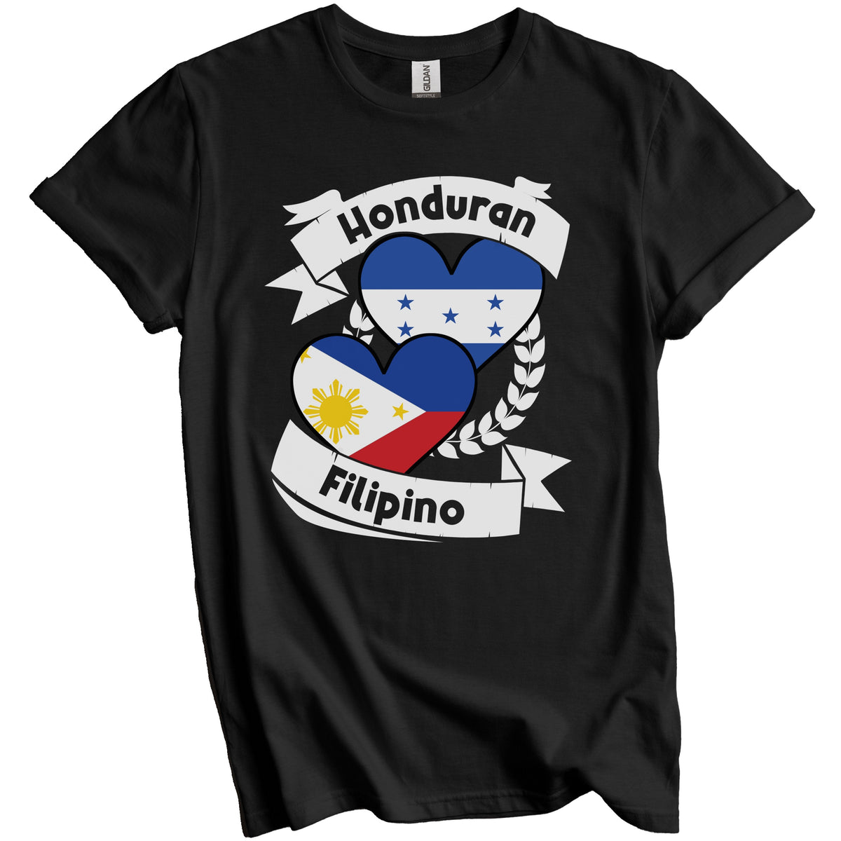 Honduran Filipino Heart Flags Honduras Philippines T-Shirt