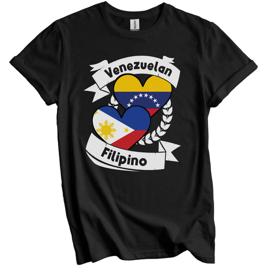 Venezuelan Filipino Heart Flags Venezuela Philippines T-Shirt