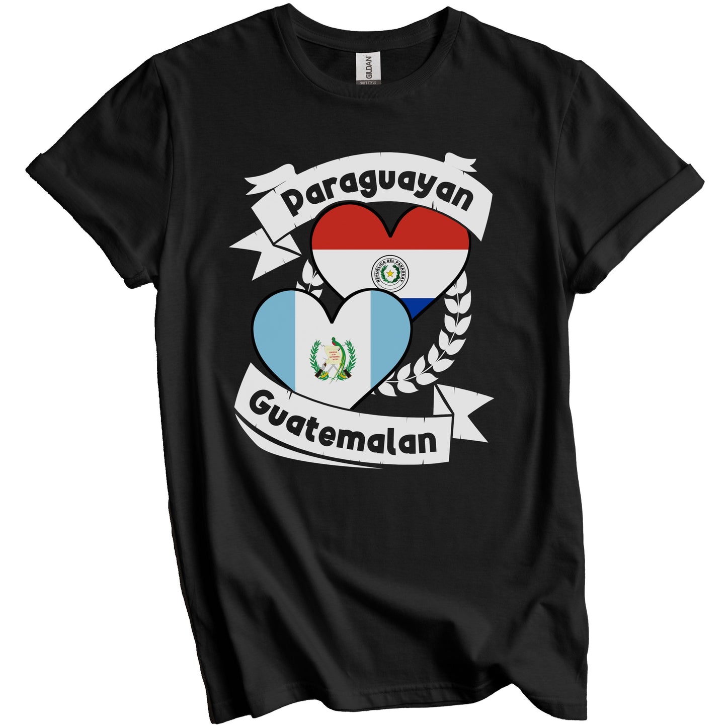 Paraguayan Guatemalan Heart Flags Paraguay Guatemala T-Shirt
