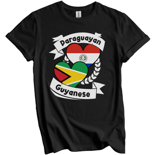 Paraguayan Guyanese Heart Flags Paraguay Guyana T-Shirt