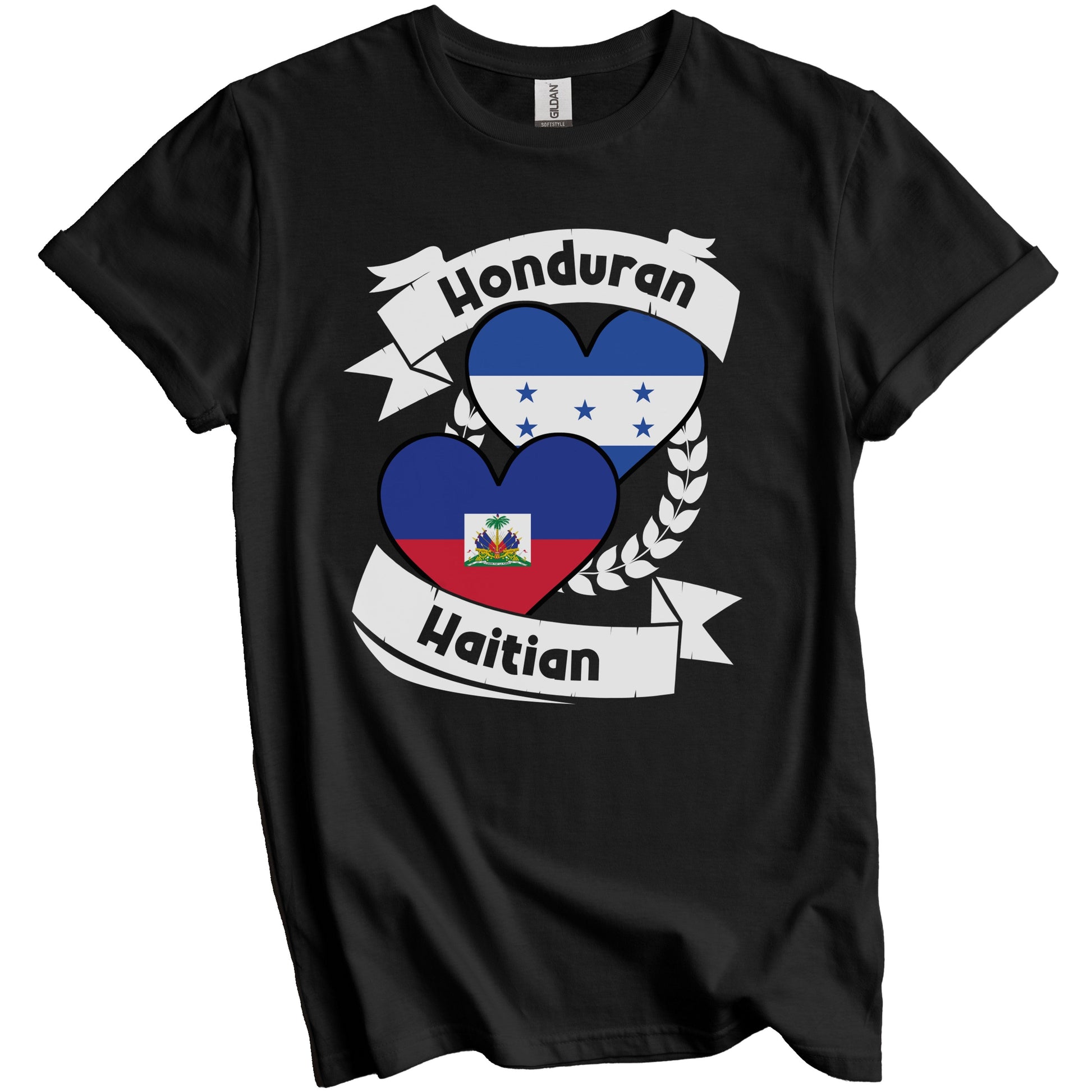 Honduran Haitian Heart Flags Honduras Haiti T-Shirt