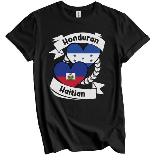 Honduran Haitian Heart Flags Honduras Haiti T-Shirt