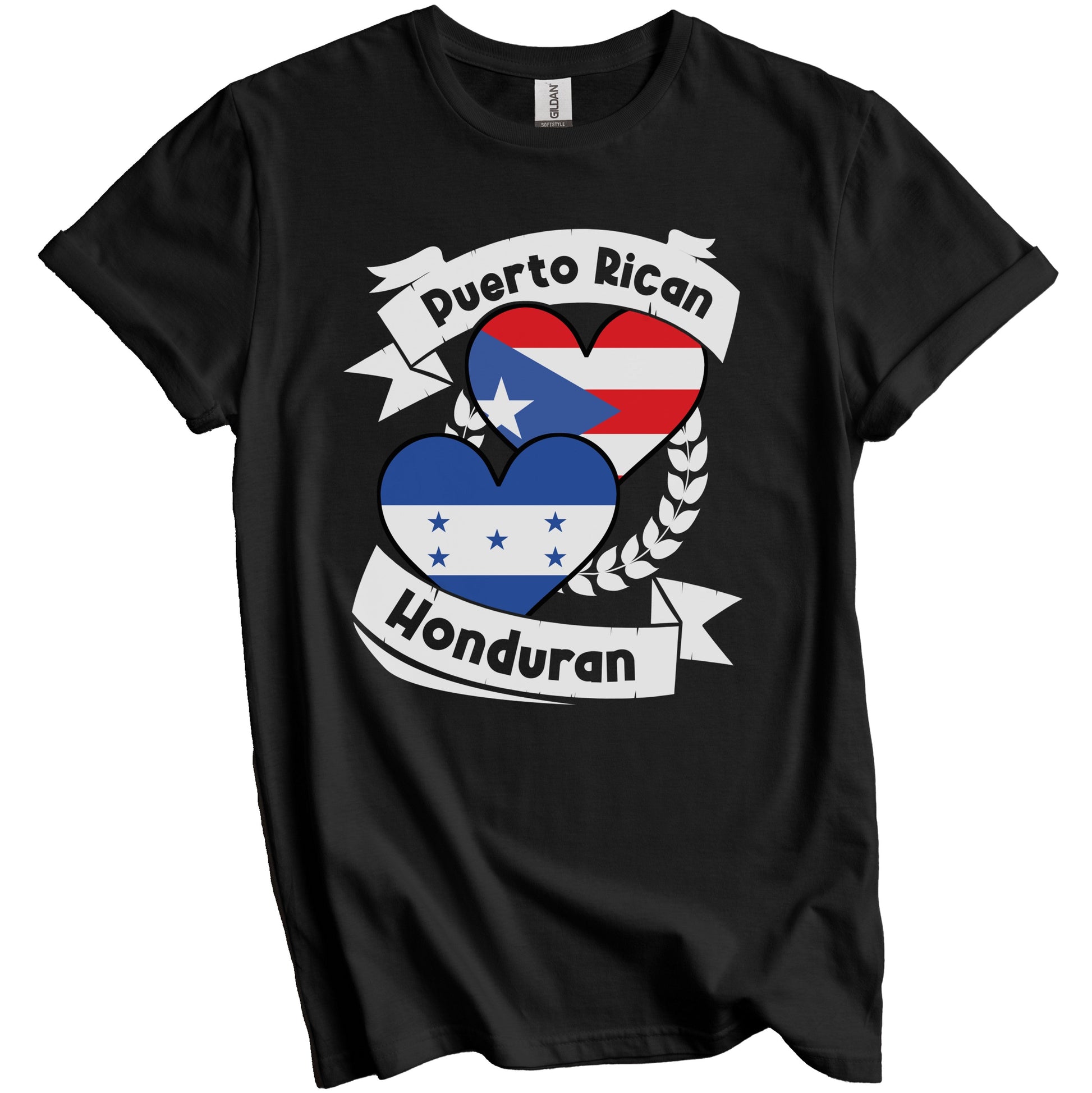 Puerto Rican Honduran Heart Flags Puerto Rico Honduras T-Shirt